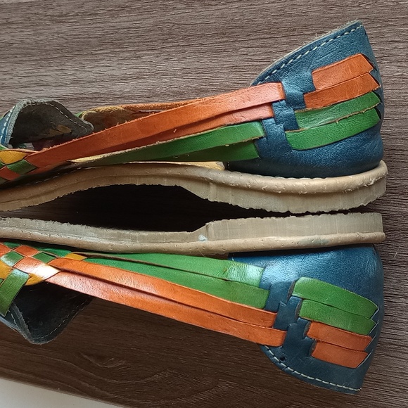 Artesanias Valery Leather Huraches Woven Strap Sandals Women's 7 - Picture 8 of 15